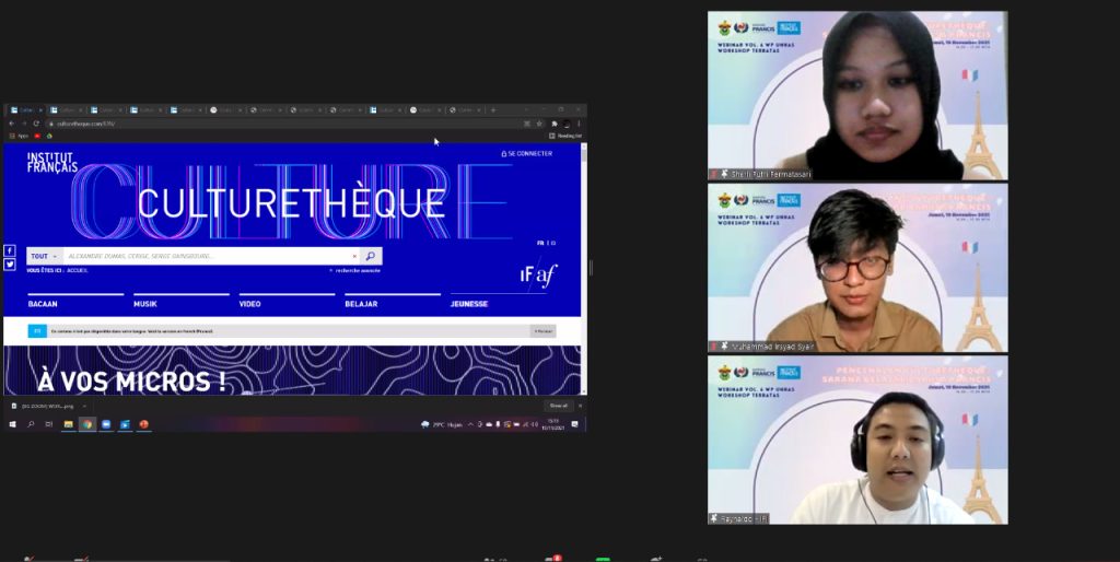 Warung Prancis Unhas Gelar Webinar Perkenalkan Sarana Belajar Culturethèque