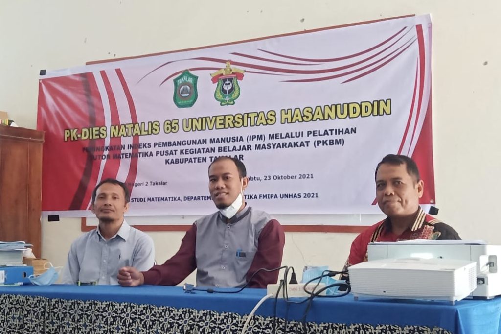 FMipa Unhas Gelar Pelatihan Tutor Matematika PKBM, Tingkatkan Indeks Pembangunan Takalar