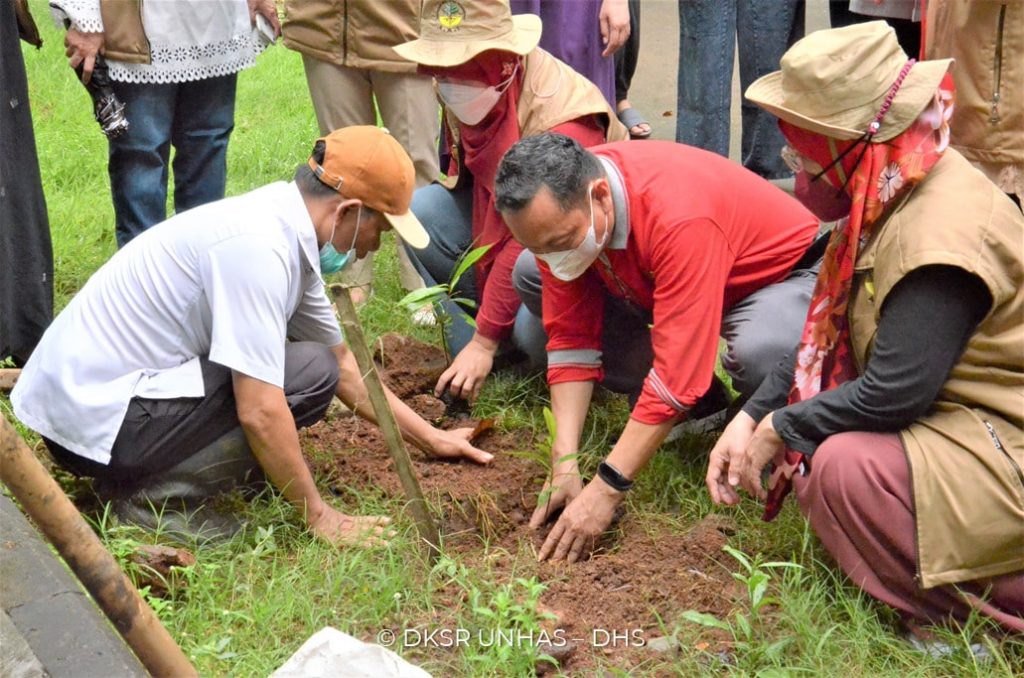 Unhas Bersama AMI Sulsel Lakukan Penanaman 50 Bibit Pohon Terancam Punah