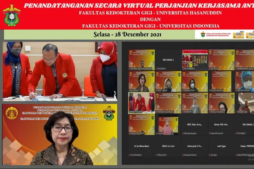 FKG Unhas bersama Universitas Indonesia Sepakat Kerja Sama Pengembangan Tridarma