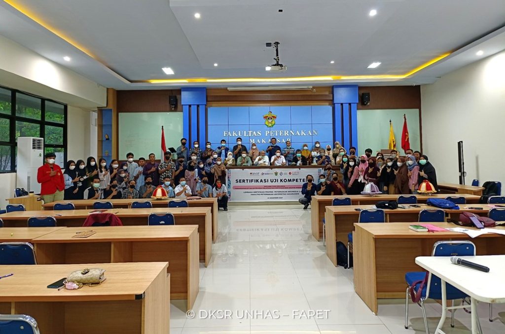 Fakultas Peternakan Unhas Gelar Sertifikasi Uji Kompetensi Mahasiswa Tahun 2021