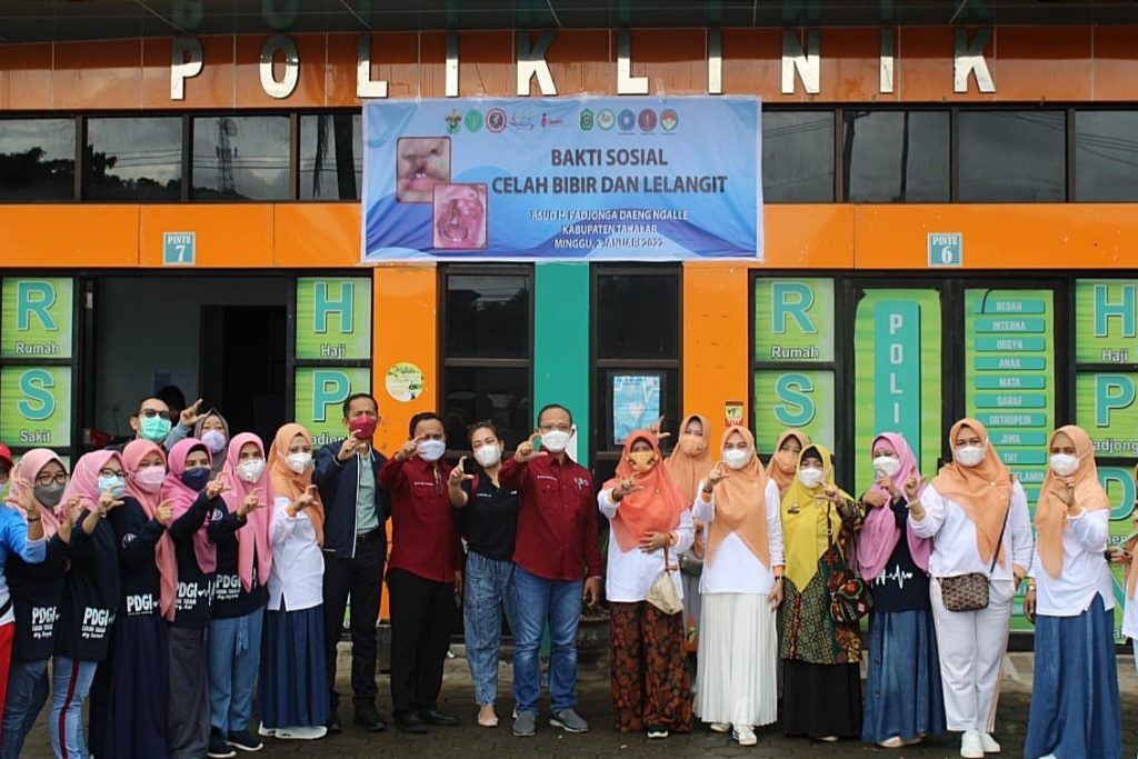 FKG Unhas kolaborasi Pemkab Takalar Lakukan Bakti Sosial Operasi Bibir Sumbing Gratis