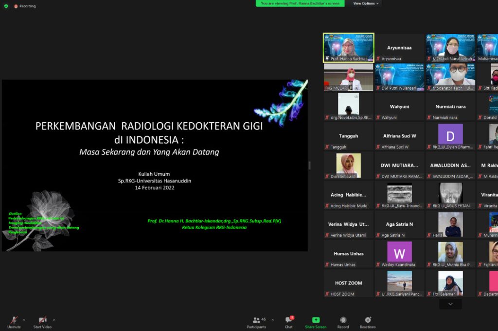 FKG Unhas Gelar Kuliah Umum tentang Perkembangan Radiologi Kedokteran Gigi