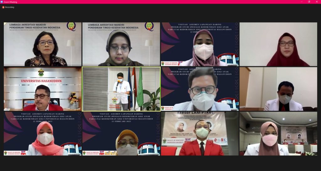 LAM-PTKes Visitasi Prodi Spesialis Kedokteran Gigi Anak Fakultas Kedokteran Unhas