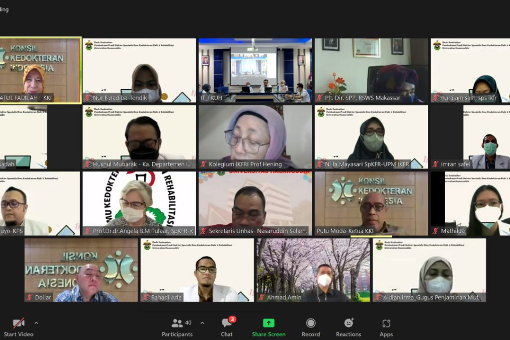 Evaluasi Pembukaan Prodi Dokter Spesialis Ilmu Kedokteran Fisik dan Rehabilitasi di Unhas