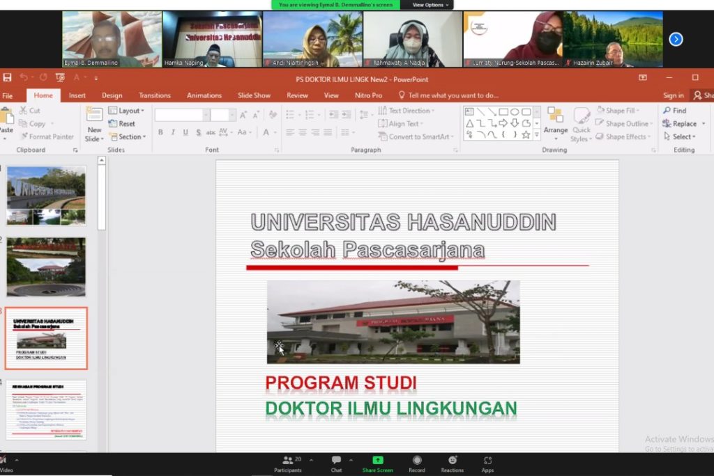 MWA Unhas Setujui Pembukaan Prodi Doktor Ilmu Lingkungan Sekolah Pascasarjana