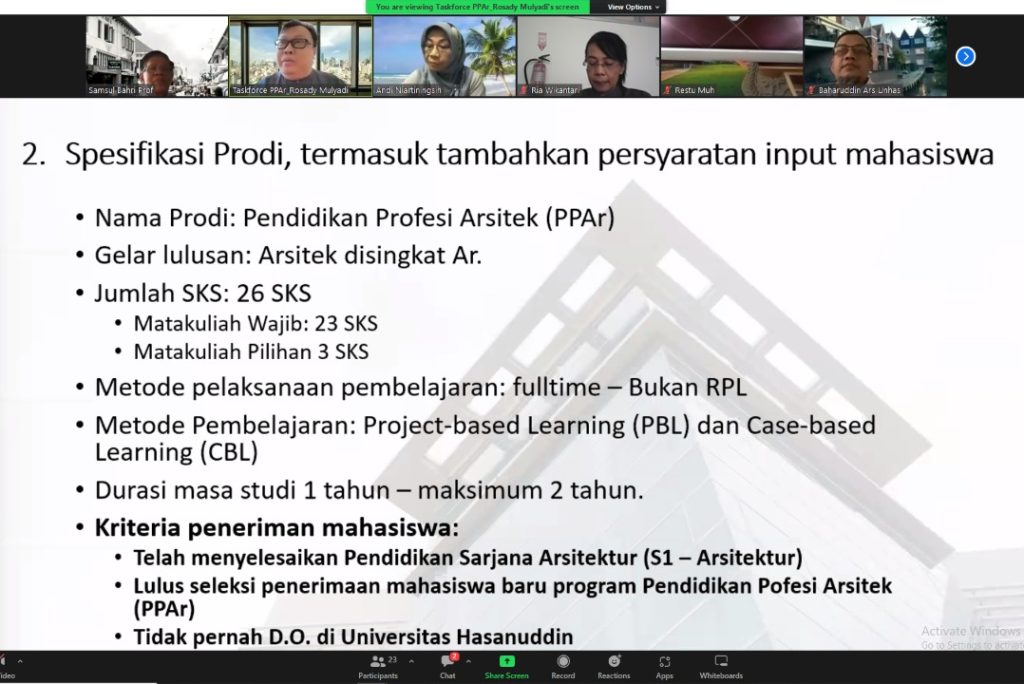 MWA Unhas Setujui Pembukaan Program Studi Profesi Arsitektur pada Fakultas Teknik