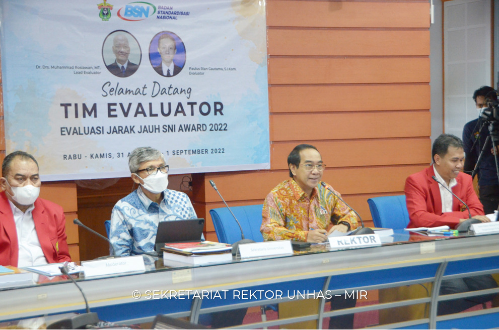 Unhas Ikuti Proses Evaluasi Jarak Jauh BSN untuk SNI Award 2022