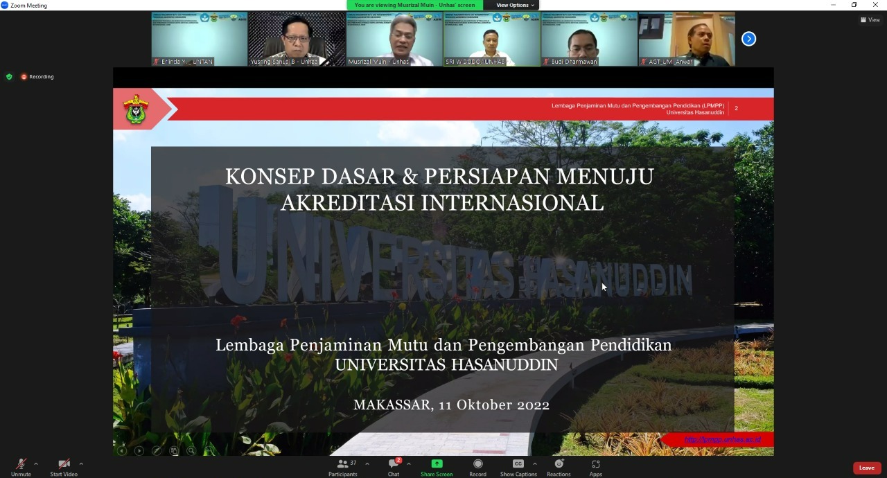 LPMPP Unhas Gelar Workshop Pengenalan Akreditasi Internasional