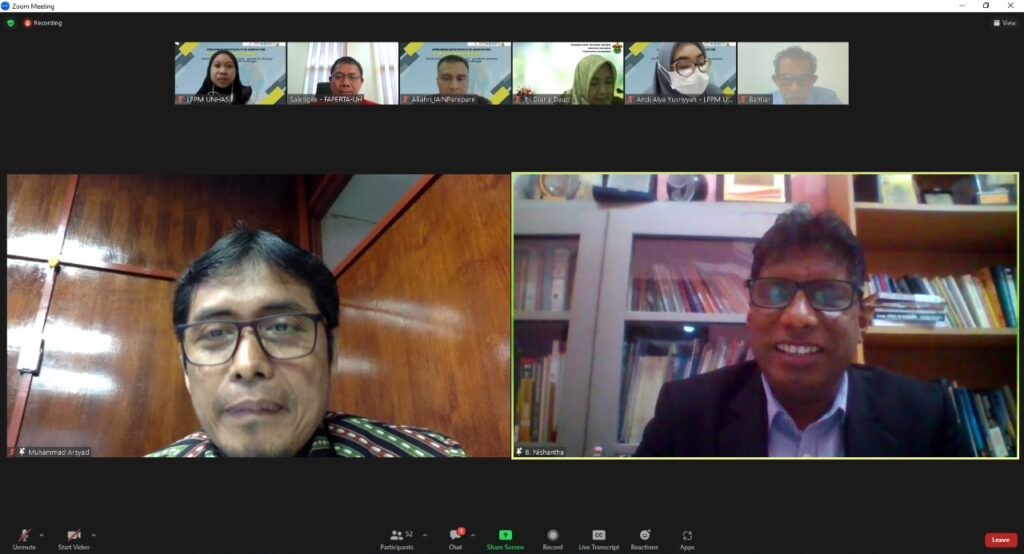 LPPM dan Pertanian Unhas Kerja Sama Gelar Webinar tentang Tantangan dan Peluang Wirausaha Pascapandemi