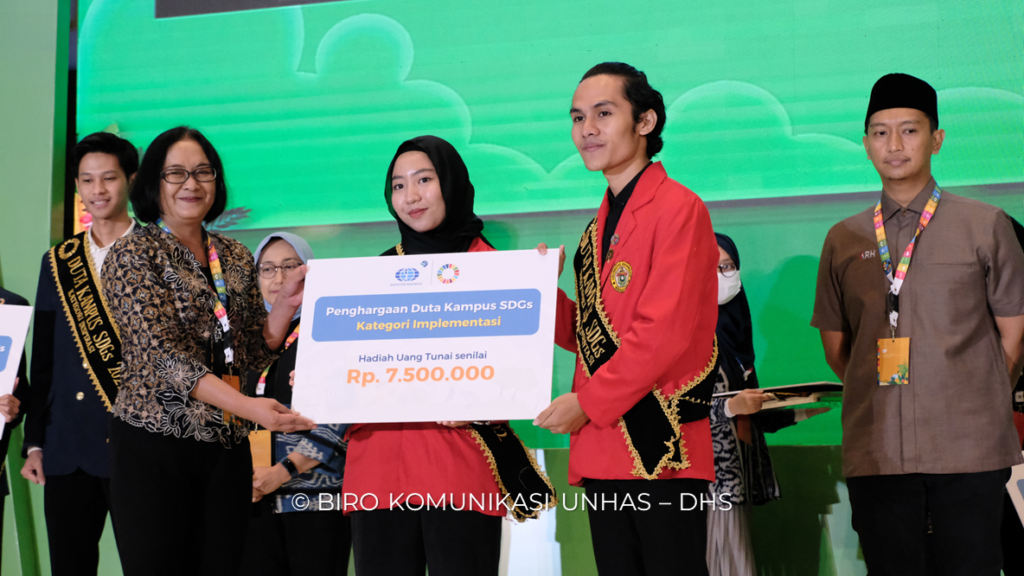 Duta Kampus SDGs Unhas Raih Juara 1 Kategori Implementasi Tingkat Nasional
