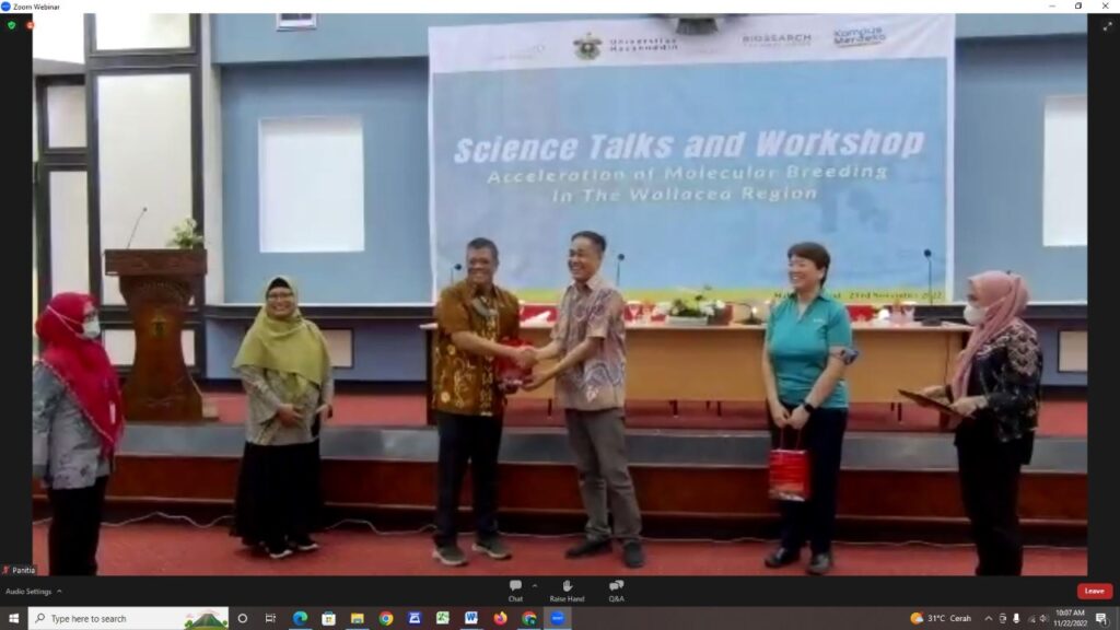 Hasanuddin University Holds International Webinar Discussing the Acceleration of Molecular Breeding in the Wallacea Region