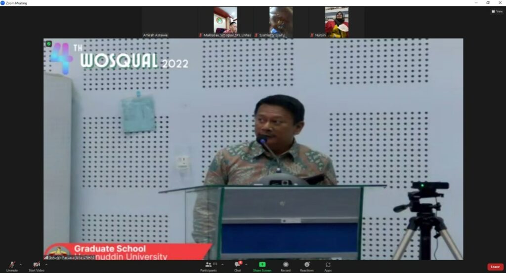 Sekolah Pascasarjana Unhas Selenggarakan Konferensi Internasional WOSQUAL 2022