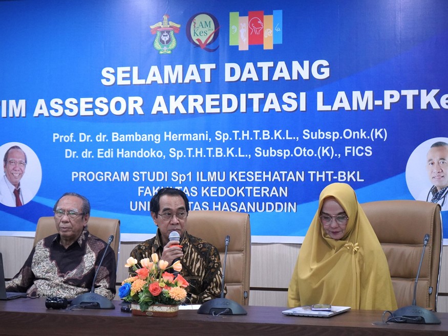 Program Studi Ilmu Kesehatan THT-BKL FK Unhas Jalani Proses Re-Akreditasi LAMPT-Kes