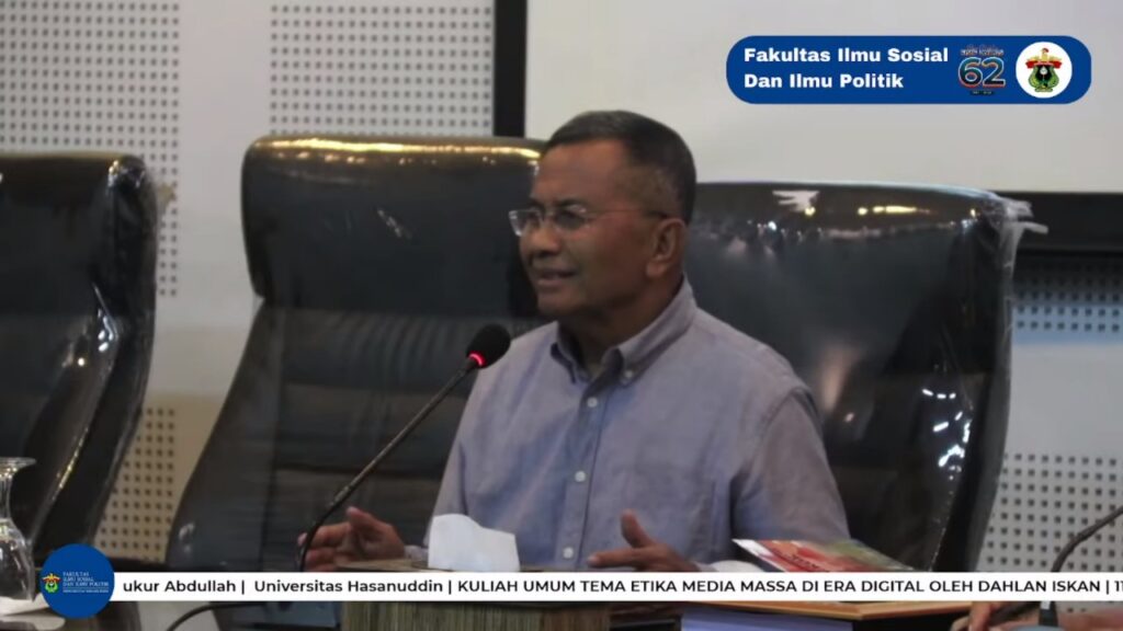 Fisip Unhas Gelar Kuliah Tamu Tentang Etika Media Massa Era Digital