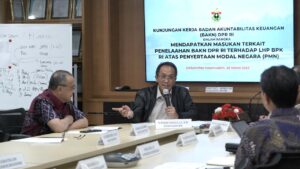 Universitas Hasanuddin menerima kunjungan kerja Badan Akuntabilitas Keuangan (BAKN) DPR RI dalam rangka mendapatkan masukan terkait penelaahan BAKN RI terhadap Laporan Hasil Pemeriksaan (LHP) Badan Pemeriksa Keuangan (BPK) RI terkait Penyertaan Modal Negara (PMN).