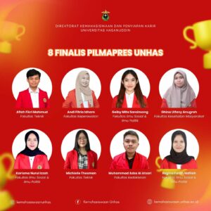 Unhas Tetapkan 8 Finalis Mahasiswa Berprestasi pada Pilmapres 2023
