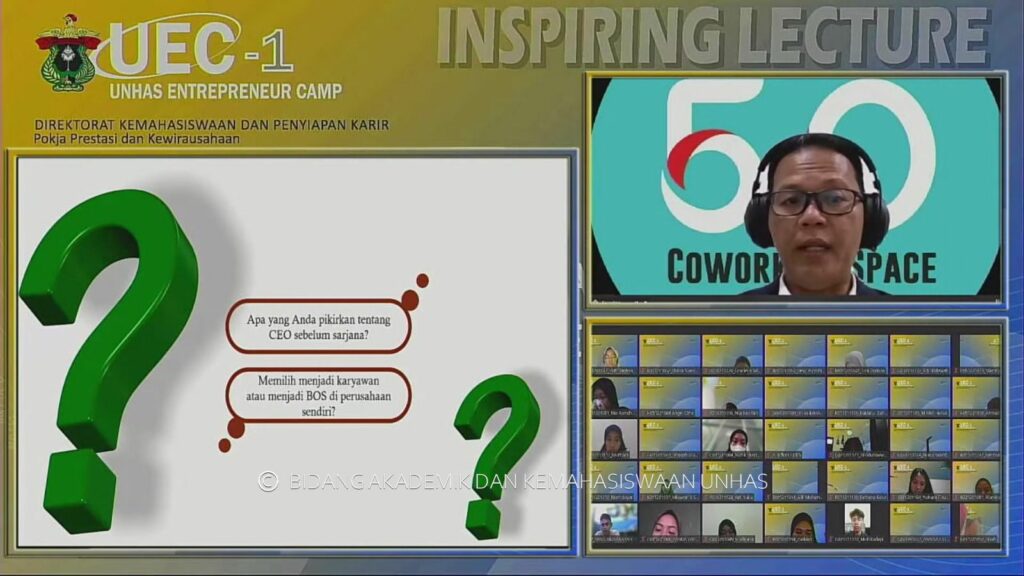 Unhas Entrepreneur Camp I, Mahasiswa Dibekali Mindset Wirausaha hingga Belajar Bisnis Model Canvas