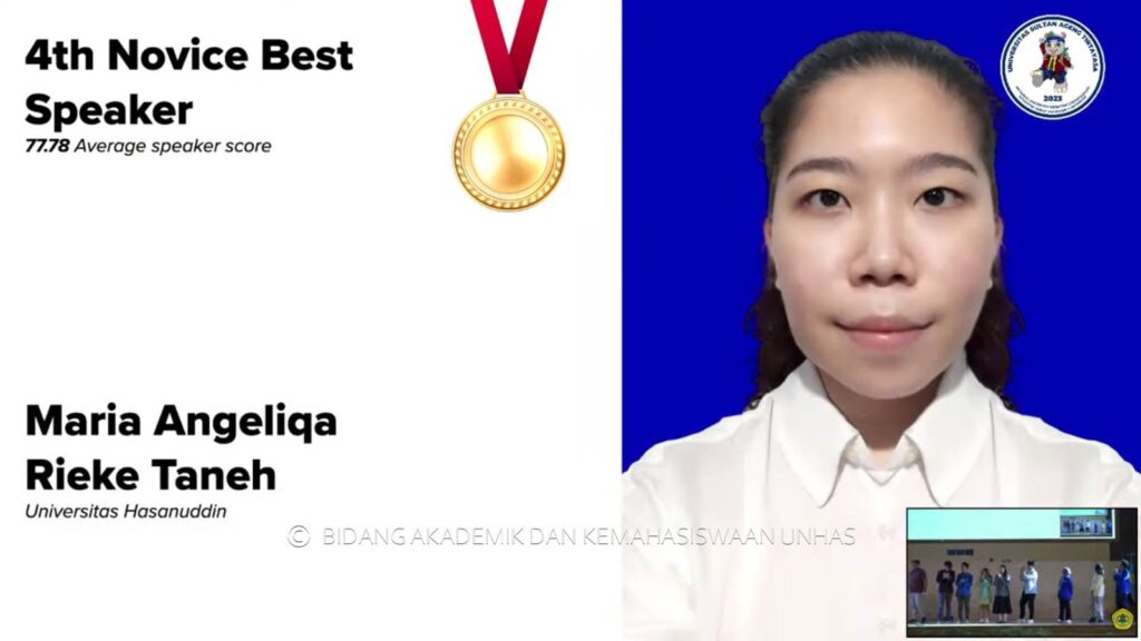 Mahasiswa Unhas Raih Best Speaker di Ajang National University Debating Competition