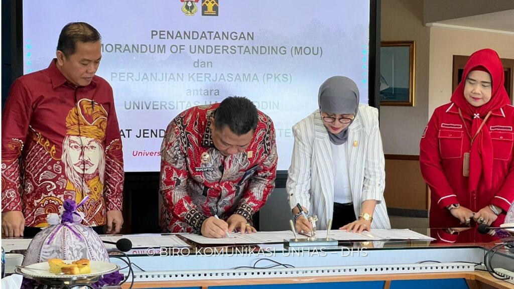 Unhas dan Direktorat Jenderal Kekayaan Intelektual Kemenkumham Tandatangani Perjanjian Kerja Sama