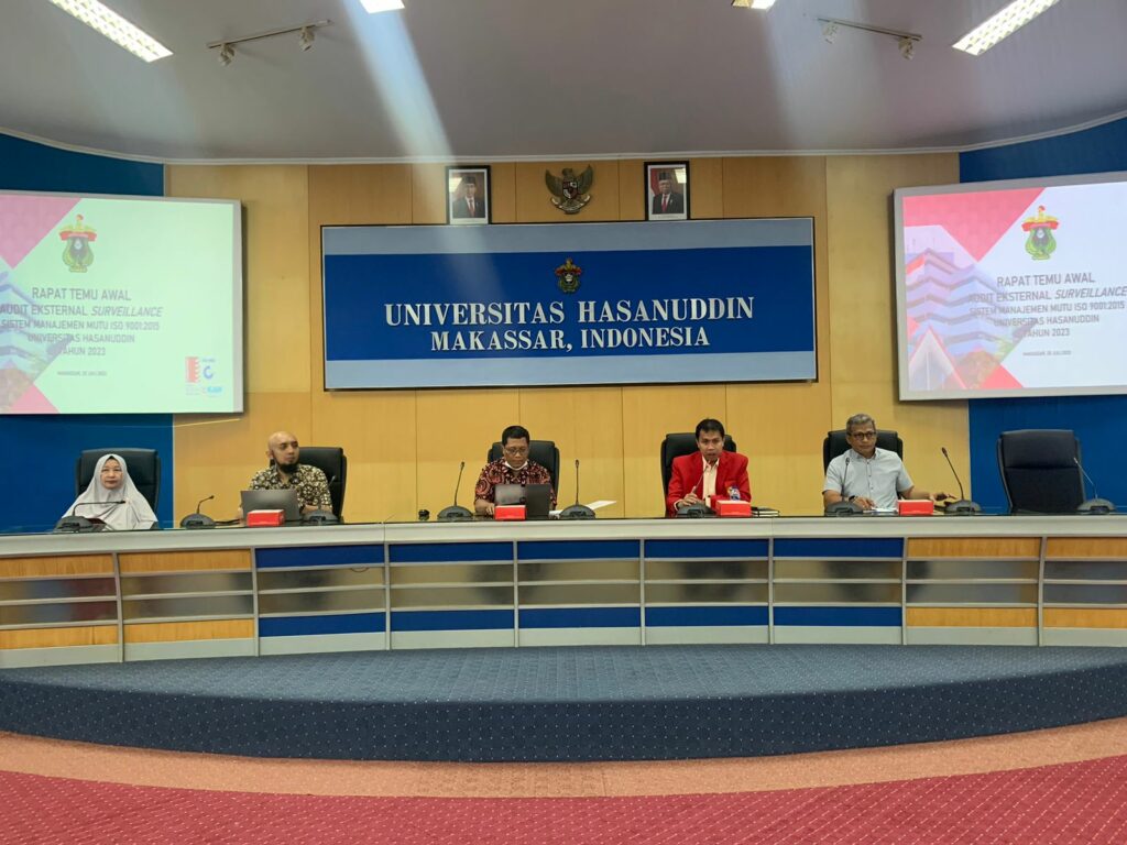 Unhas Gelar Rapat Audit Eksternal Surveylance Sistem Manajemen Mutu ISO 9001:2015