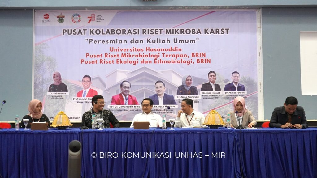 Bersama BRIN, Unhas Resmikan Pusat kolaborasi Riset Mikroba Karst 1