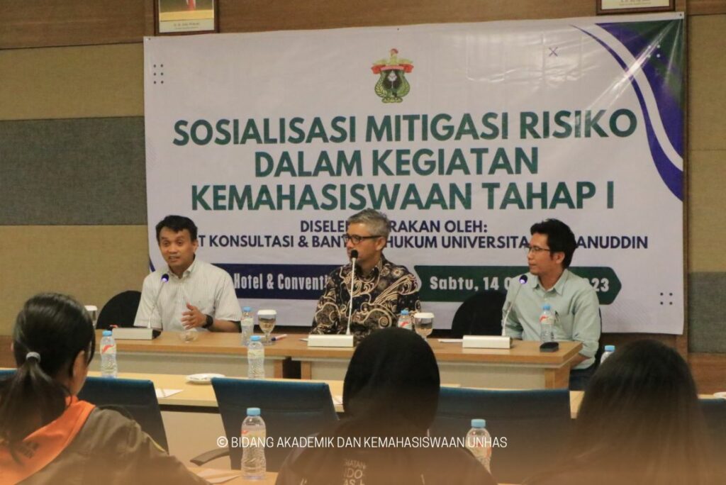 Kemahasiswaan Unhas Gelar Sosialisasi Mitigasi Risiko ke Pengurus UKM