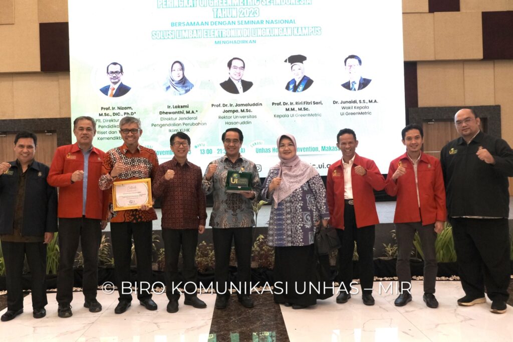 Unhas Raih Penghargaan UI GreenMetrics sebagai Kampus Penerapan Paling Berkelanjutan di Timur Indonesia