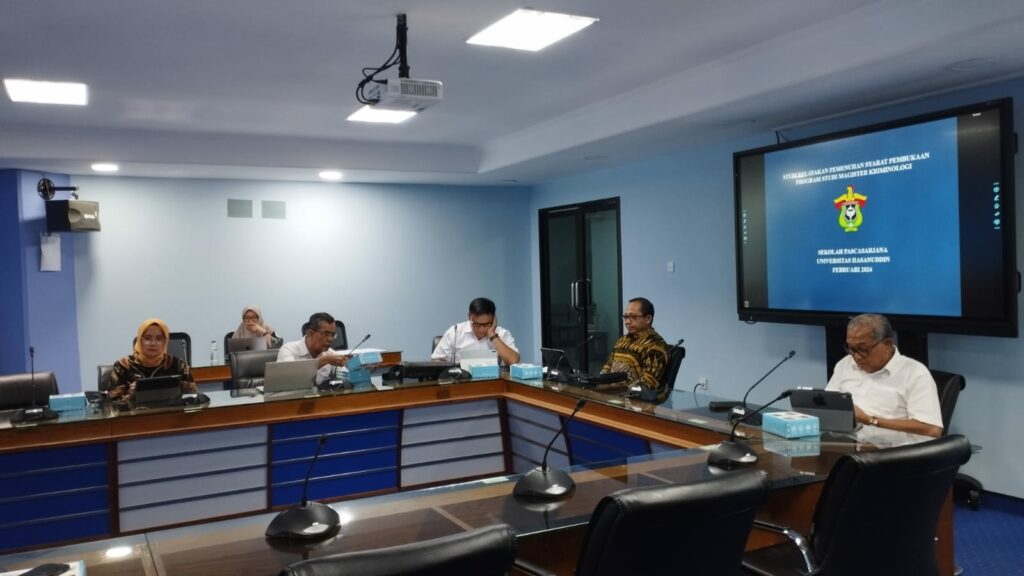 MWA Unhas Setujui Pembukaan Prodi Magister Kriminologi pada Sekolah Pascasarjana