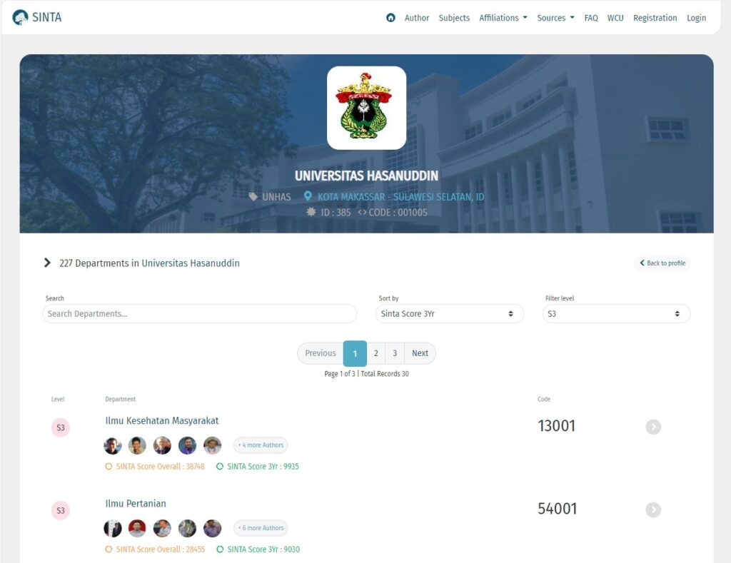 Program Doktor Ilmu Pertanian Unhas Raih Sinta Score Tertinggi di Indonesia