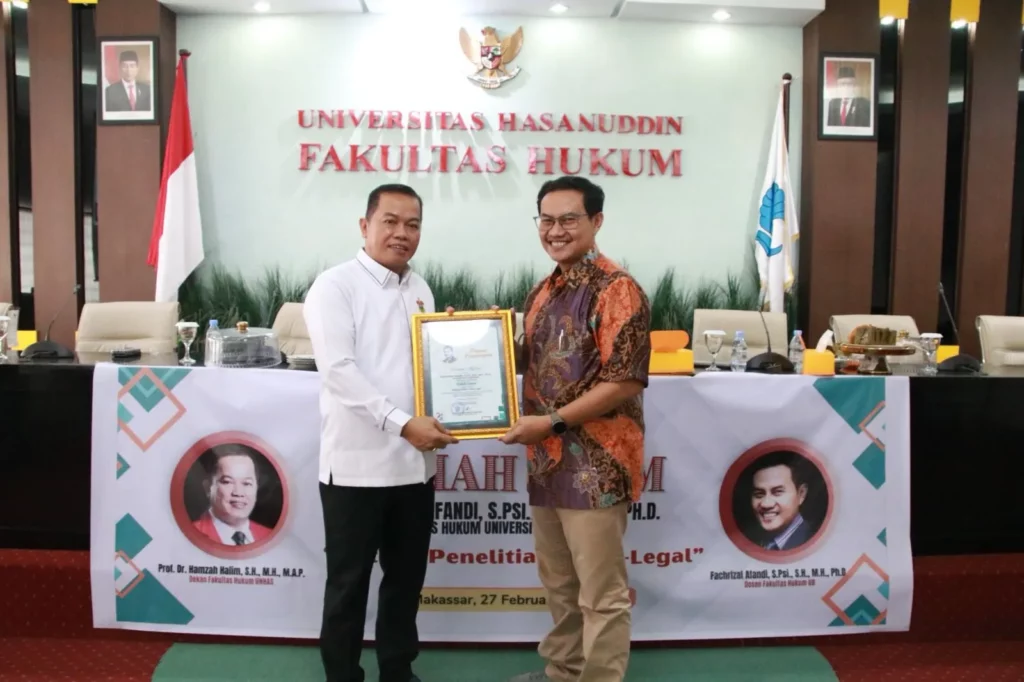 Fakultas Hukum Unhas Gelar Kuliah Umum Bahas Penelitian Sosio-Legal