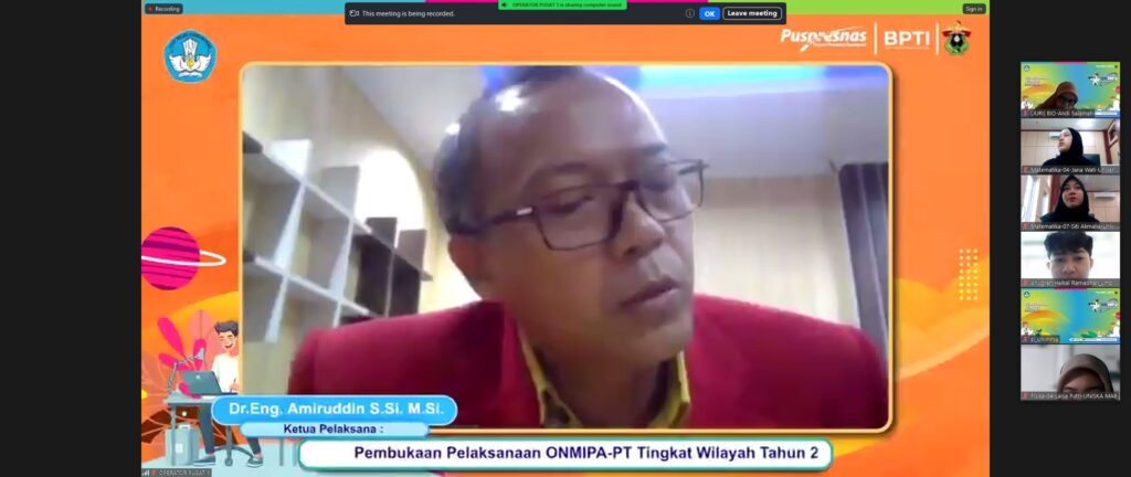 Rektor Unhas Buka Seleksi Wilayah Olimpiade Nasional MIPA (ONMIPA) Perguruan Tinggi 2024