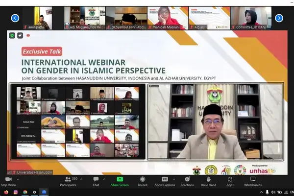 Unhas Kerjasama Al Azhar Mesir Hadirkan Webinar Internasional Gender dalam Perspektif Islam