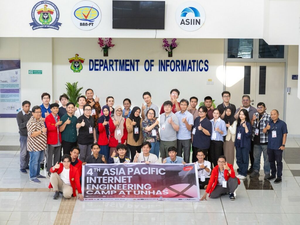 Departemen Teknik Informatika, Fakultas Teknik UNHAS menjadi host Asia Pacific Internet Engineering (APIE) Camp batch-4