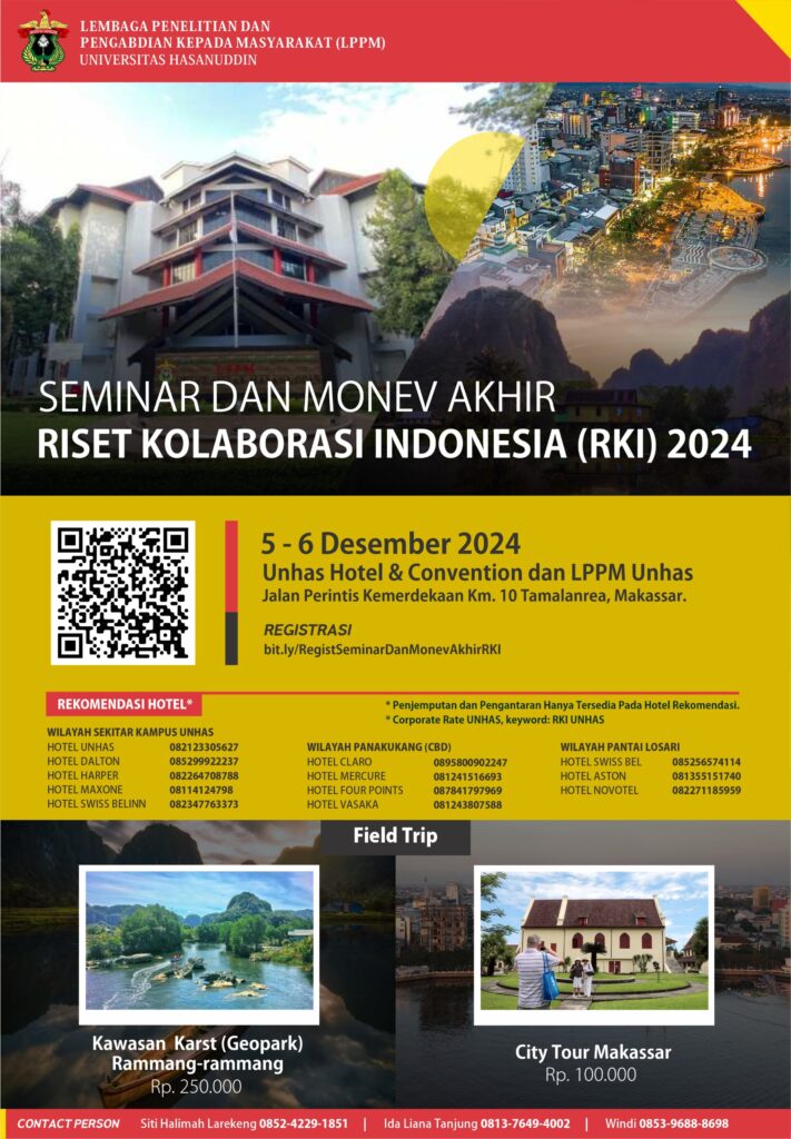 LPPM Unhas Tuan Rumah Seminar Akhir Riset Kolaborasi Indonesia Bagi 21 PTNBH