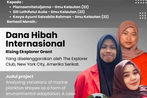 Mahasiswa Ilmu Kelautan Unhas Raih Dana Hibah Internasional dari Amerika Serikat