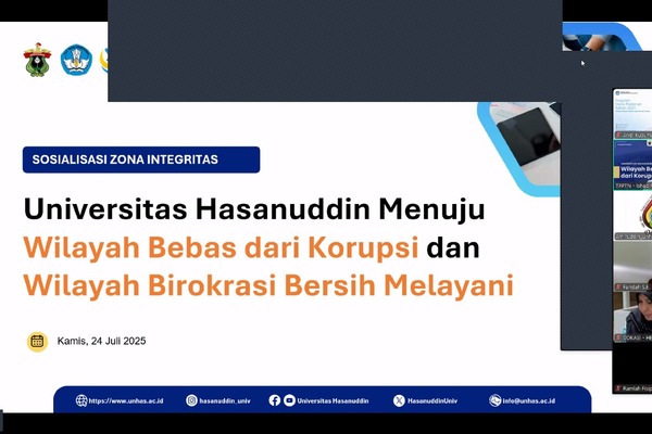 Unhas Gelar Sosialisasi Pembangunan Zona Integritas, Perkuat Komitmen Tata Kelola Bebas Korupsi
