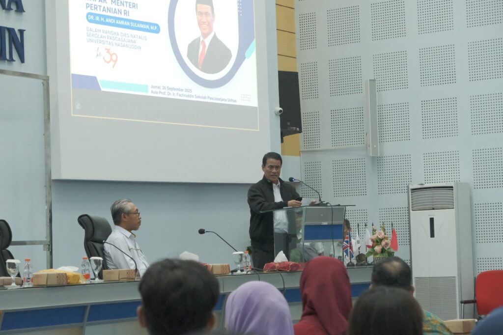 Kuliah Umum Pascasarjana Unhas: Amran Sulaiman Tekankan Inovasi dan Proses dalam Pertanian