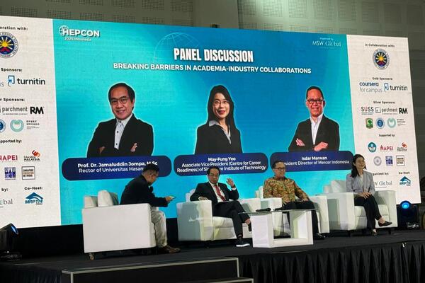 Rektor Unhas Paparkan Strategi Kolaborasi Akademisi–Industri di HEPCON Indonesia 2025