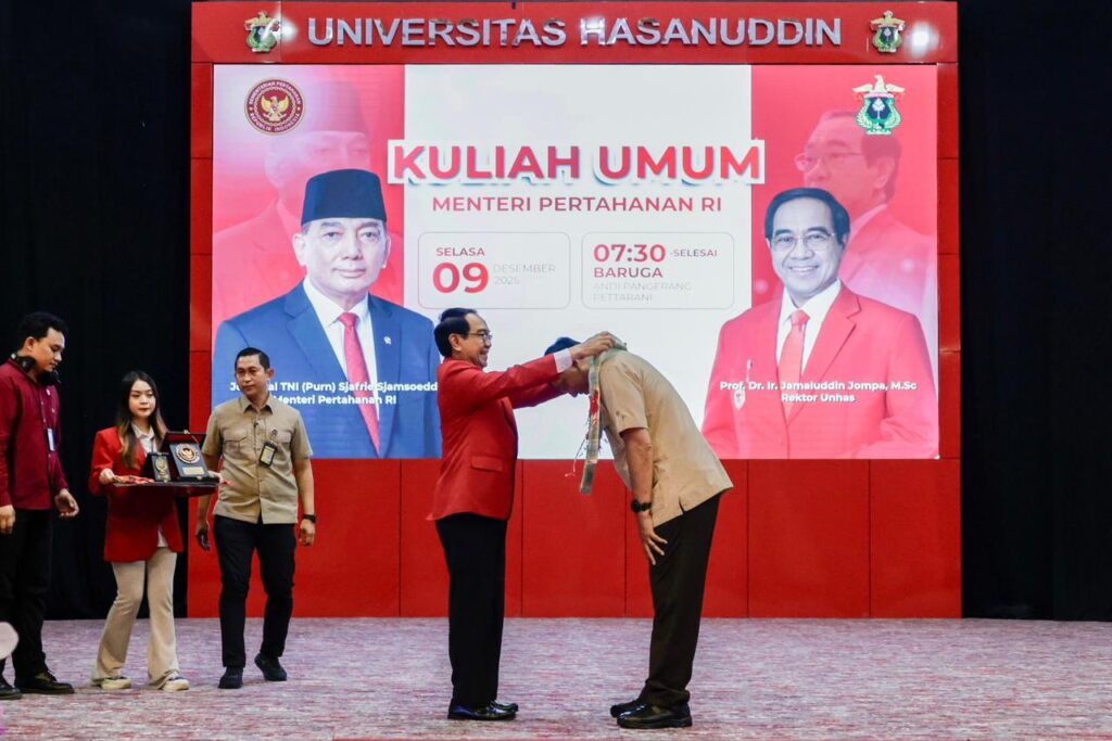 Dihadapan 2.500 Mahasiswa Unhas, Menhan Jangan Biarkan Potensi Ancaman Berkembang Tanpa Respon