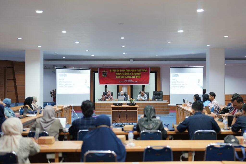 Unhas Mantapkan Budaya Manajemen Risiko melalui Bimtek ISO 310002018 Angkatan VIII