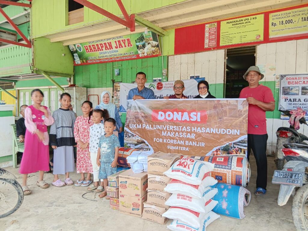 UKM PAL Fakultas Kehutanan Unhas Salurkan Bantuan untuk Korban Banjir Sumatera