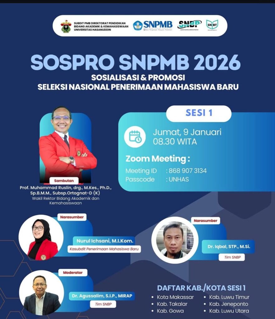 Unhas Mulai Gelar Sosialisasi dan Promosi Penerimaan Mahasiswa Baru 2026