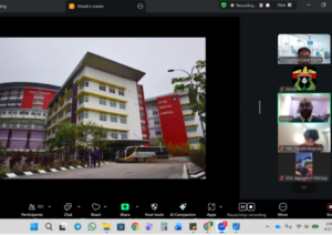 University dental centre building during online presentation