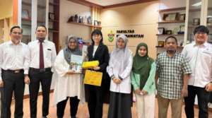 Group holding awards in nursing faculty office