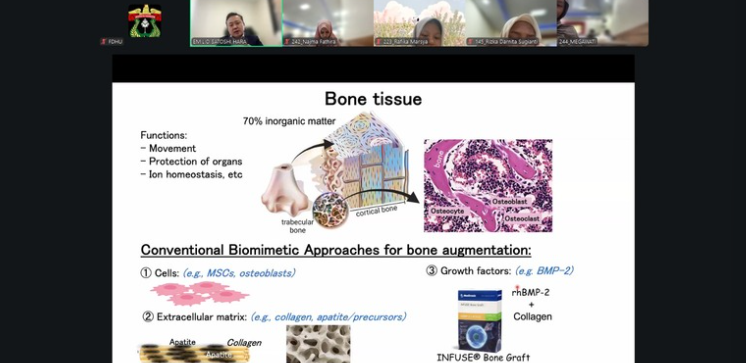 Presentation slide on bone tissue and biomimetics