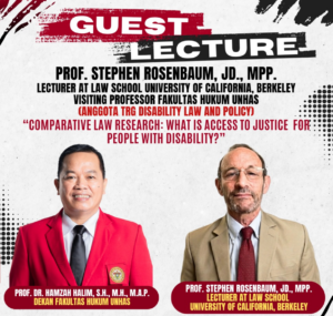 Guest lecture poster featuring two law professors