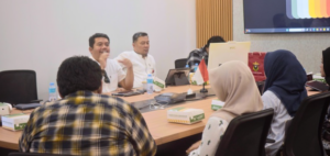 Team meeting in modern conference room
