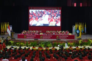 Acara resmi di auditorium Universitas Hasanuddin