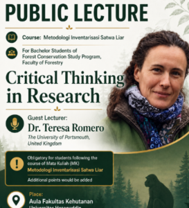 Public lecture poster featuring Dr. Teresa Romero